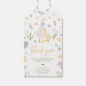 パステル間抜けグースベイビーシャワーメッセージカード ギフトタグ (正面)