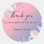 パステル離れさくらんぼ桜感謝していブロッサムユー ラウンドシール (正面)