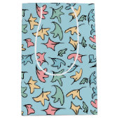 パステル離れブルー ミディアムペーパーバッグ (正面)