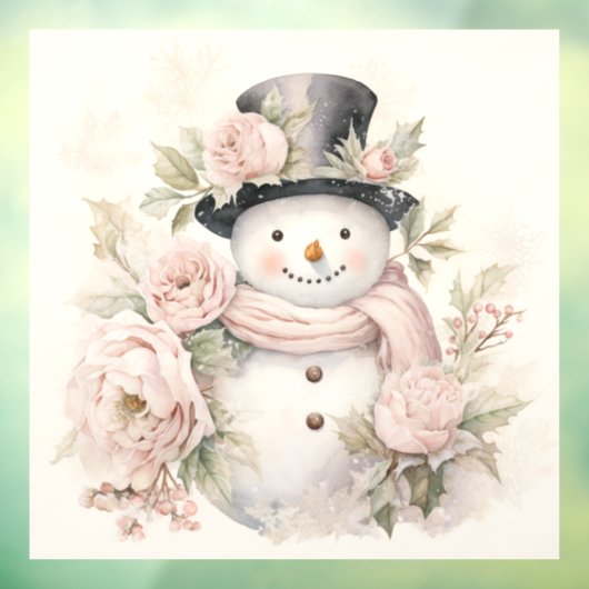 パステル雪だるまウインドウロック ウィンドウサイン (シート3)