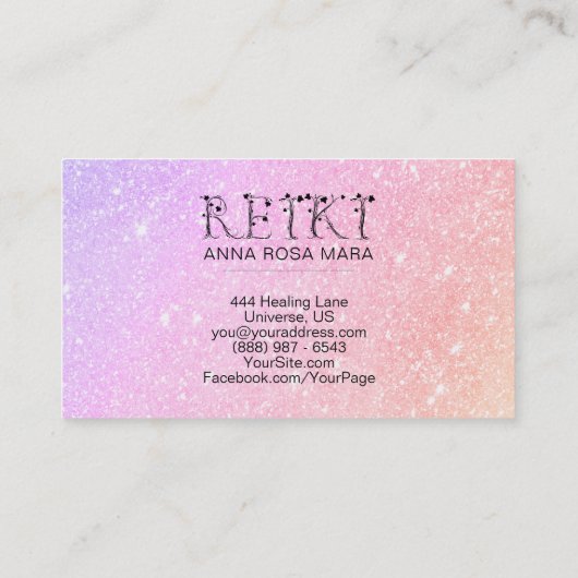 *~*パステル霊気アイビータイポグラフィ抽象芸術 名刺 (裏面)