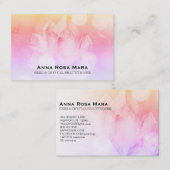 *~*パステル霊気ヒーラーヨガマッサージクリスタル 名刺 (正面/裏面)