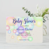 パステル風船ベビーシャワーの招待状 招待状 (スタンド正面)