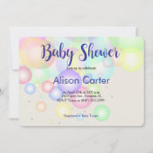 パステル風船ベビーシャワーの招待状 招待状 (正面)