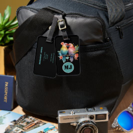 パステル魅力的で愛の鳥。カスタマイズ ラゲッジタグ