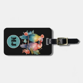 パステル魅力的で愛の鳥。カスタマイズ ラゲッジタグ