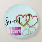 パステル魅力的スウィートラウンドピロー ラウンドクッション (裏面)