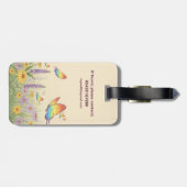 パステル魅力的バタフライメドウ ラゲッジタグ (裏面横)