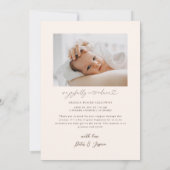 パステル魔法の牧草地写真誕生のお知らせ 案内状 (裏面)