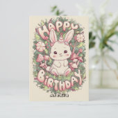 パステル魔法バニーデジタル誕生日 カード (スタンド正面)
