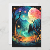 パステル魔法木材誕生日 招待状 (裏面)