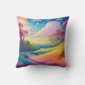 パステル鮮やかカラーズの夢の風景 クッション (裏面)