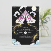 パステル鮮やかサーカス誕生日 招待状 (スタンド正面)