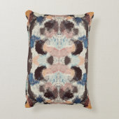 パステル鮮やかシンメトリー – 抽象芸術テクスチャード・アート アクセントクッション (裏面(縦))