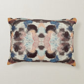 パステル鮮やかシンメトリー – 抽象芸術テクスチャード・アート アクセントクッション (裏面)