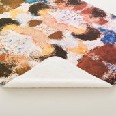 パステル鮮やかシンメトリー – 抽象芸術テクスチャード・アート シェルパブランケット (3/4)