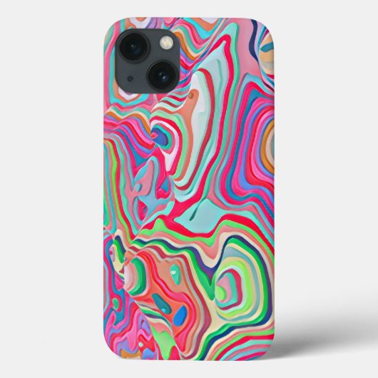 パステル鮮やかズ液体抽象芸術の輪郭 Case-Mate iPhoneケース (裏面)