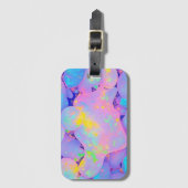 パステル鮮やかデザインラゲッジタグカラフル- ラゲッジタグ (正面縦)