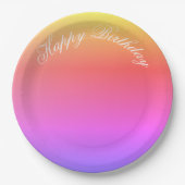 パステル鮮やかハッピーバースデー ペーパープレート (正面)