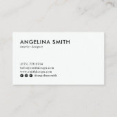 パステル鳥の熱帯花のパターンのミニマリスト 名刺 (裏面)