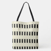 パステル黄色ストライプいオン任意のカラーカスタムモノグラム トートバッグ (裏面)