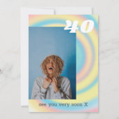 パステル40th誕生日パーティー 招待状 (裏面)