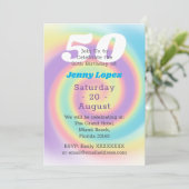 パステル50歳誕生日パーティー 招待状 (スタンド正面)