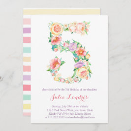 パステル5th誕生日招待状forアルフレスコパーティー 招待状