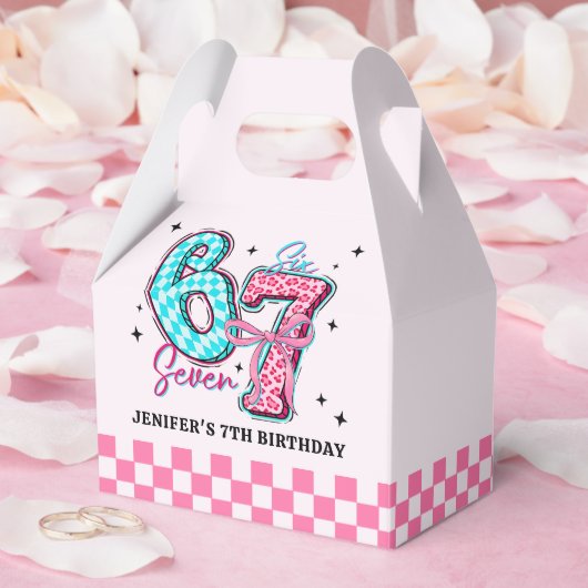 パステル67歳の女子の誕生日パーティー フェイバーボックス (ウェディング)