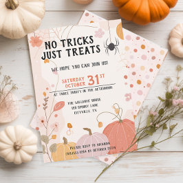 パステル お菓子だけのハロウィン キッズ 招待状