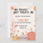 パステル お菓子だけのハロウィン キッズ 招待状 (正面)
