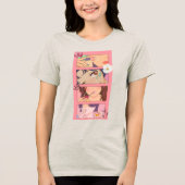 パステル アニメ フラワー Tシャツ (正面)
