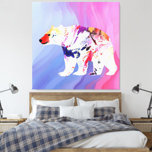 パステル アークティック エクスプローラー 水彩 キャンバスプリント