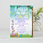 パステル イースター エッグ ハント 5x7 招待状 (スタンド正面)