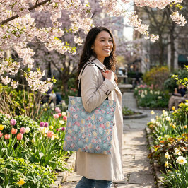 パステル イースター ブルーム デコレーション トートバッグ