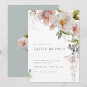 パステル イースター 春の野花 ブランシュ 招待状 (正面/裏面)