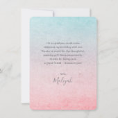 パステル ウォーターカラー裏面 フルフォト アクア サンキューカード (裏面)