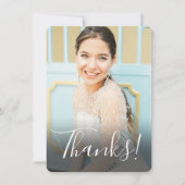 パステル ウォーターカラー裏面 フルフォト アクア サンキューカード (正面)