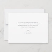 パステル ウォーターカラー シンプル エレガント バースデー パープル サンキューカード (裏面)