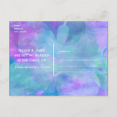 パステル ウォーターカラー バタフライ パーティー 保存日付 案内ポストカード (裏面)