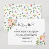 パステル ウォーターカラー フラワー ウェディング ウィッシング ウェル 招待状 (正面/裏面)