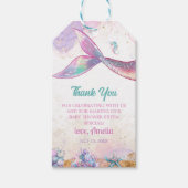 パステル オーシャン マーメイド サンクス ガール ギフトタグ (正面)