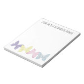 パステル カスタム バタフライ 名前付き ノートパッド (回転)