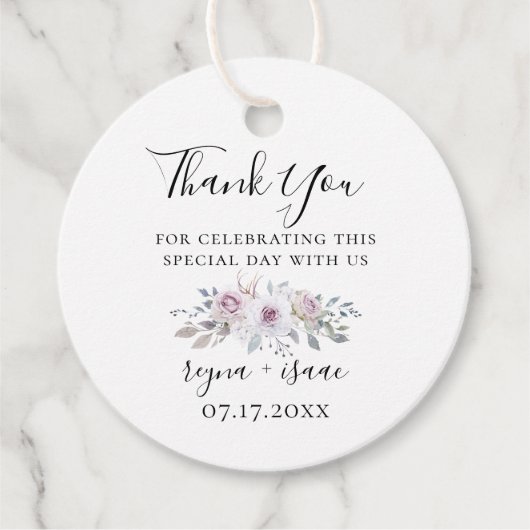 パステル ガーデン フラワー ウェディング サンクス フェイバータグ (正面)