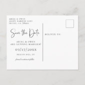 パステル ガーデン フラワー リース Save the Date 案内ポストカード (裏面)