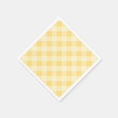 パステル ギンガム ナプキン 黄色 スタンダードカクテルナプキン (角)
