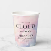 パステル クラウズ シーズ オン クラウド ナイン ブライダル シャワー 紙コップ (裏面)
