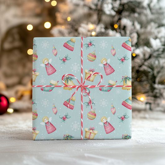 パステル クリスマス ギフトラッピングペーパー ラッピングペーパー