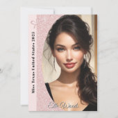パステル グリッター ページェント サイン カード (正面)