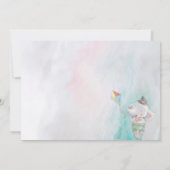 パステル サファリ 動物のカスタマイズ 誕生日パーティー 招待状 (裏面)